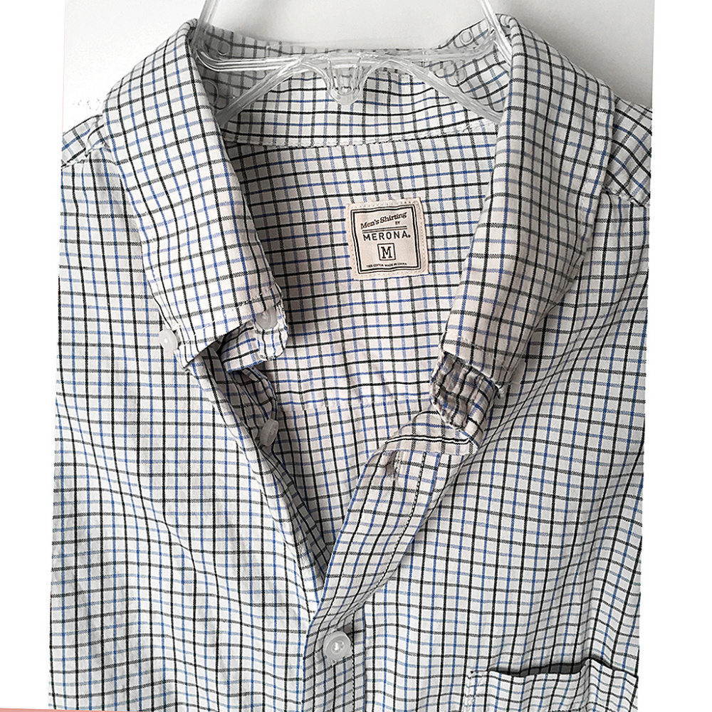 Men's Plaid Standard Fit Long Sleeve Button-Down M